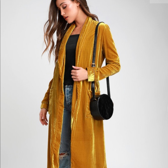 velvet long jacket